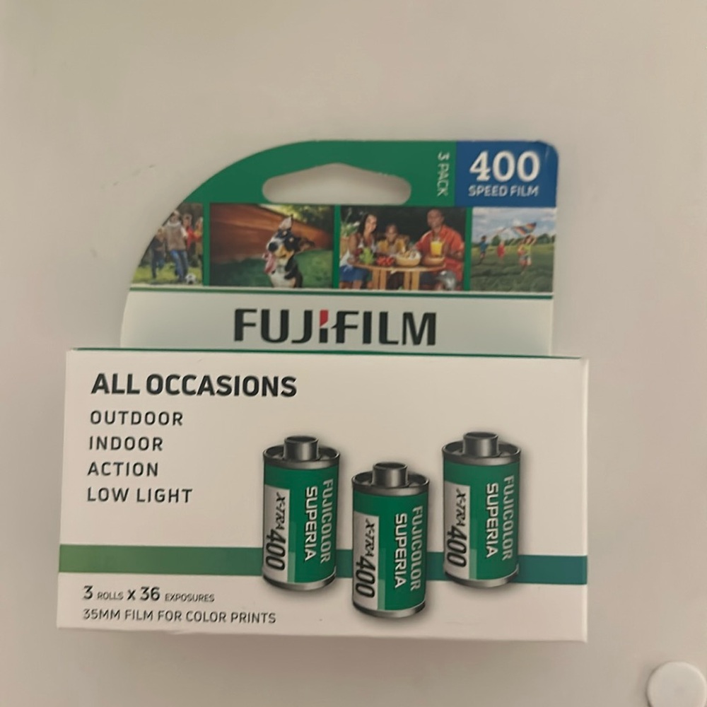 Fujifilm 400 speed Film, 35mm, 2 rolls x 36 exposures